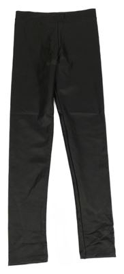 Čierne koženkové legíny H&M