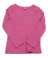 Růžové žebrované triko Tu