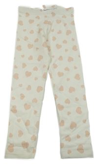 Smotanové silnější legíny so srdiečkami Lupilu