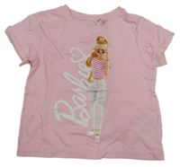 Svetloružové tričko s Barbie H&M