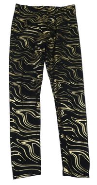 Čierno-zlaté vzorované legíny George