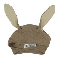 Hnedá melírovaná čepice - zajačik H&M