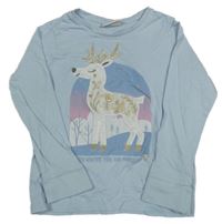 Svetlomodré tričko s jeleňom C&A