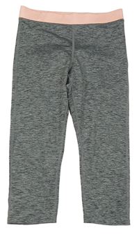 Sivé melírované športové capri legíny H&M