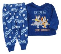 Tmavomodré plyšové pyžamo s Bluey Primark