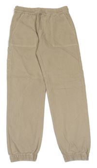 Béžové plátěné cuff rifle Zara