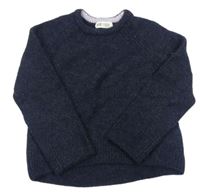 Tmavomodrý vlnený sveter zn. H&M