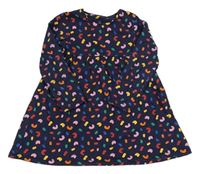 Tmavomodré bavlnené šaty so vzorom Mothercare