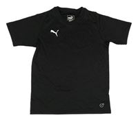 Černé funkční sportovní tričko s logem Puma