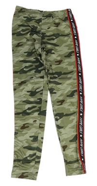 Khaki army legíny s nápismi Y.F.K.