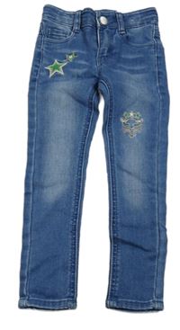 Modré skinny fit rifle s hvězdičkami Ikks