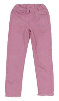 Ružové džegíny s vyšúchaním Denim Co.