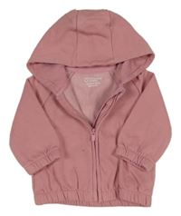 Růžová propínací mikina s kapucí Primark