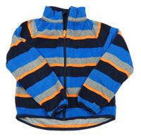 Farebná pruhovaná fleecová prepínaci mikina H&M