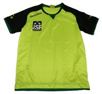 Neonově žluto-černé funkční sportovní tričko Diadora