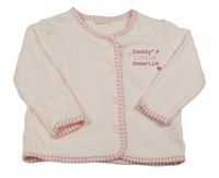 Svetloružová prepínaci mikina s nápisom Bhs