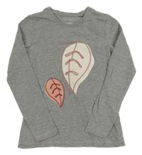 Sivé tričko s potlačou Pepperts