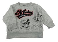 Sivá mikina s Mickeym a Goofym Disney