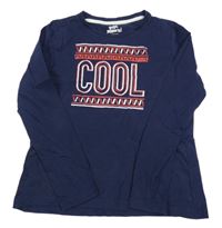 Tmavomodré tričko s nápisom Pepperts