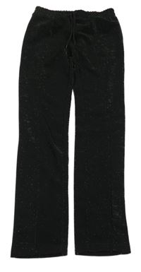 Čierno-strieborné nohavice