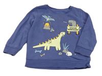 Modrá mikina s dinosaurami George