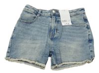 Nové - Modré riflové roztřepené kraťasy George 