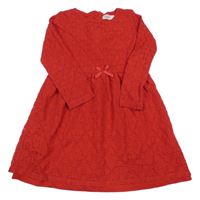 Červené čipkové šaty H&M