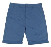 Modré plátěné chino kraťasy Denim Co. 