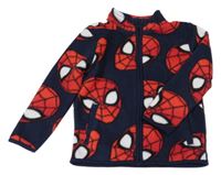 Tmavomodrá fleecová propínací mikina se Spider-manem George