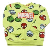 Citronová mikina s Avengers a logom PRIMARK