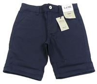 Tmavomodré chino plátěné kraťasy Denim Co. 