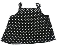Čierno-biely bodkovaná ý blúzková ý crop top Candy Couture