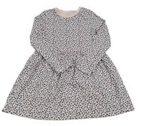 Svetloružová -tmavomodro-farebné vzorované šaty M&S