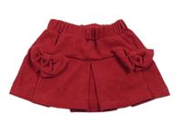 Červená menšestrová sukňa s mašľami