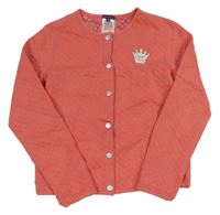 Jahodová prošívaná propínací mikina s korunkou SeRGeNT MaJoR 