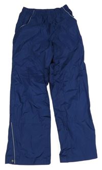 Tmavomodré šusťákové nepromokavé funkční kalhoty crane