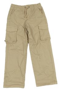 Béžové cargo plátěné kalhoty MIGROS