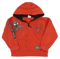 Červená mikina se Spider-manem a kapucí PRIMARK