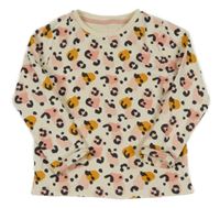 Smetanovo-ružovo-medovo-čierna vzorovaná mikina F&F