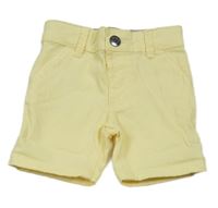 Žluté chino plátěné kraťasy PRIMARK
