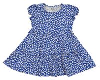 Královsky modro-biele kvetované šaty C&A