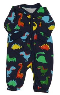 Tmavomodrý overal s barevnými dinosaury H&M