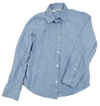 Modrá melírovaná košile H&M