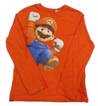 Červené triko s Máriem H&M