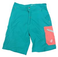 Modrozelené šusťákové outdoorové kraťasy s kapsou Dare 2B