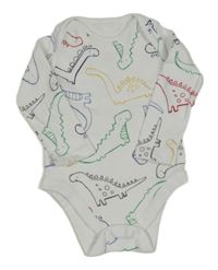 Bílé body s barevnými dinosaury F&F