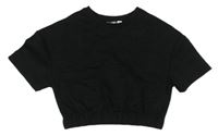 Čierne mikinové crop tričko zn. Pep&Co