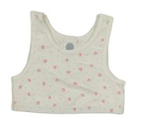 Biely bodkovaná ý crop top zn. Sanetta