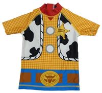 Žluto-bílo-modré UV tričko - Woody - Toy Story Next