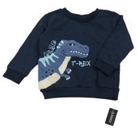 Nové - Tmavomodrá mikina s dinosaurem Dunnes